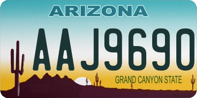 AZ license plate AAJ9690