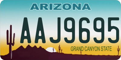 AZ license plate AAJ9695
