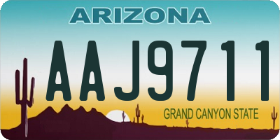 AZ license plate AAJ9711