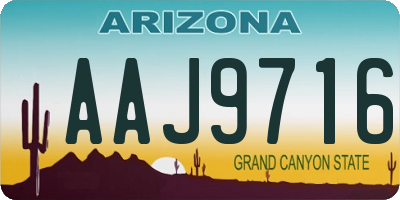 AZ license plate AAJ9716