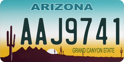 AZ license plate AAJ9741