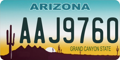 AZ license plate AAJ9760