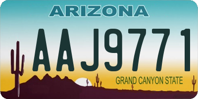 AZ license plate AAJ9771
