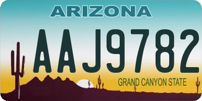 AZ license plate AAJ9782