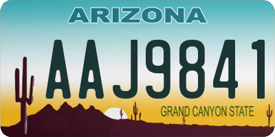 AZ license plate AAJ9841