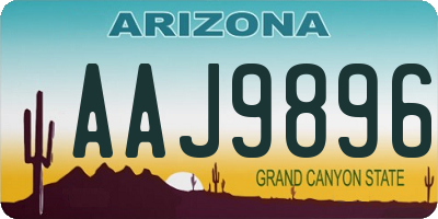 AZ license plate AAJ9896
