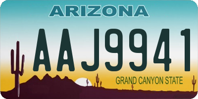 AZ license plate AAJ9941