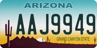 AZ license plate AAJ9949