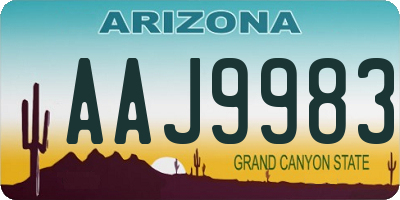 AZ license plate AAJ9983