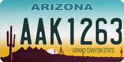 AZ license plate AAK1263