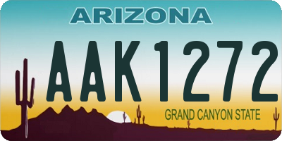 AZ license plate AAK1272