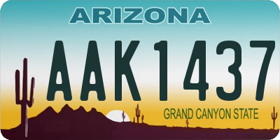 AZ license plate AAK1437