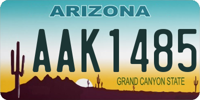 AZ license plate AAK1485