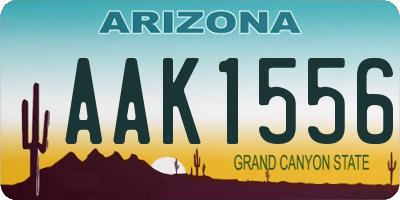 AZ license plate AAK1556