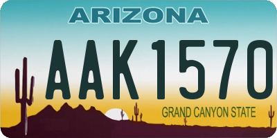 AZ license plate AAK1570