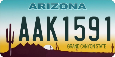 AZ license plate AAK1591