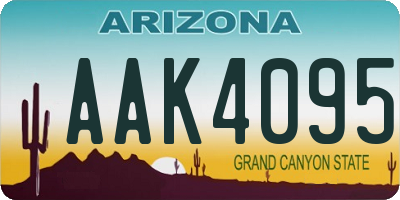 AZ license plate AAK4095