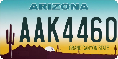 AZ license plate AAK4460