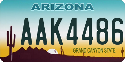 AZ license plate AAK4486