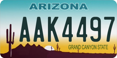 AZ license plate AAK4497
