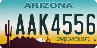 AZ license plate AAK4556