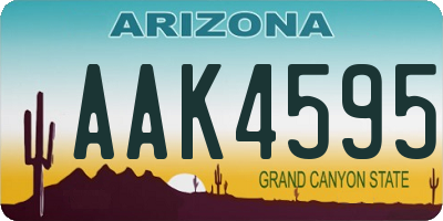 AZ license plate AAK4595