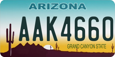 AZ license plate AAK4660