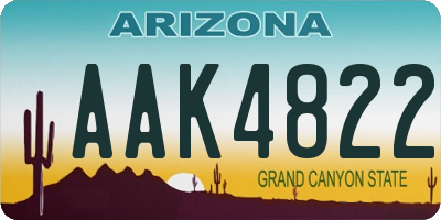 AZ license plate AAK4822