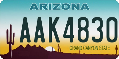 AZ license plate AAK4830