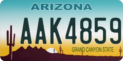 AZ license plate AAK4859