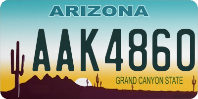 AZ license plate AAK4860