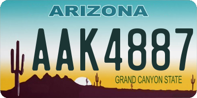 AZ license plate AAK4887