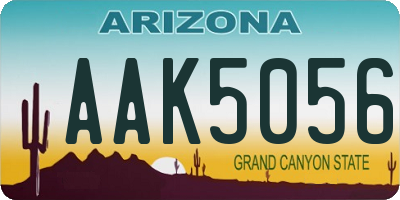 AZ license plate AAK5056