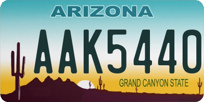 AZ license plate AAK5440