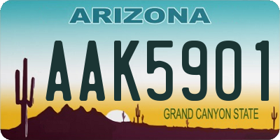 AZ license plate AAK5901