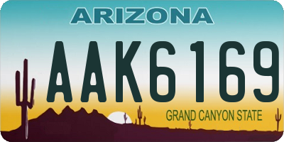 AZ license plate AAK6169