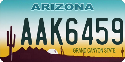 AZ license plate AAK6459