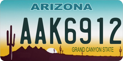 AZ license plate AAK6912