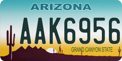 AZ license plate AAK6956