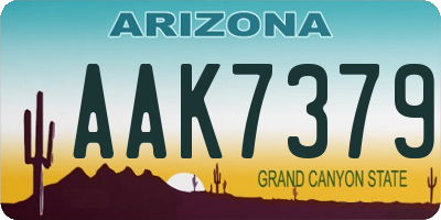 AZ license plate AAK7379
