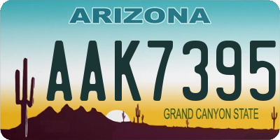 AZ license plate AAK7395