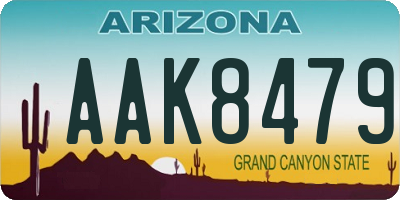 AZ license plate AAK8479