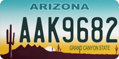 AZ license plate AAK9682