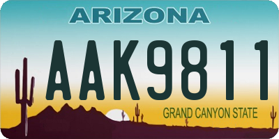 AZ license plate AAK9811
