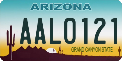 AZ license plate AAL0121