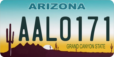 AZ license plate AAL0171