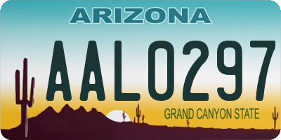 AZ license plate AAL0297