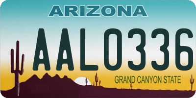 AZ license plate AAL0336