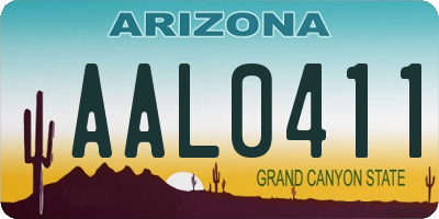 AZ license plate AAL0411