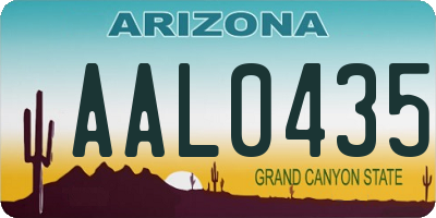 AZ license plate AAL0435